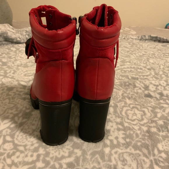 Atalina Platform Boots - Women’s Size 10 - Burgundy - Picture 3 of 6